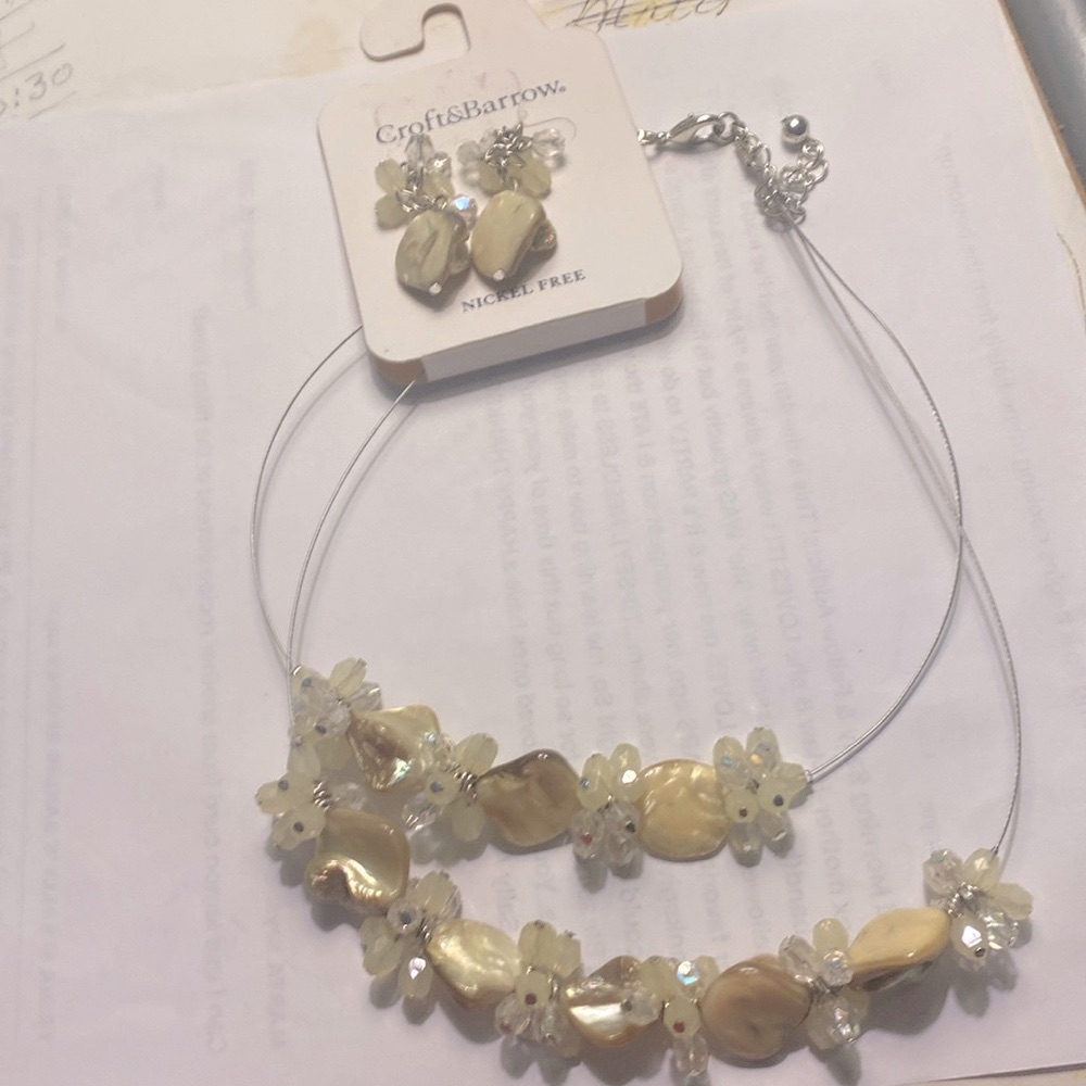 CroftBarrow Nwt Necklace And Earrings Set 19$